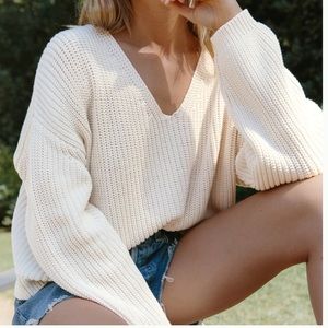 NWT cropped cabin sweater